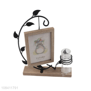 Low price decorative metal photo frame tabletop pendant