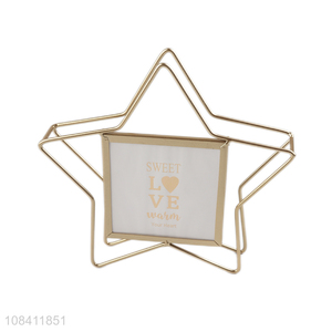 Hot items star shape metal decorative photo frame for sale