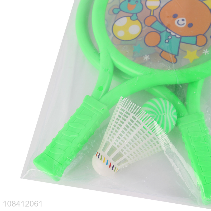 Hot selling cartoon printed children badminton toys racket toys