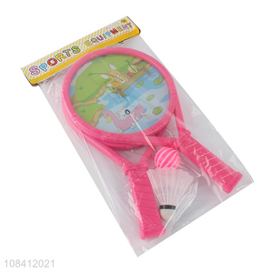 Good sale cartoon plastic kids <em>badminton</em> <em>racket</em> toys