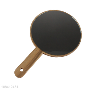 New style handheld vanity makeup <em>mirrors</em> wooden <em>cosmetic</em> <em>mirrors</em>