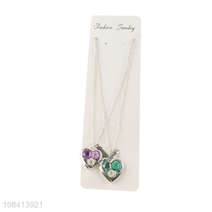 Best seller peach-heart <em>necklace</em> <em>fashion</em> alloy <em>necklace</em>