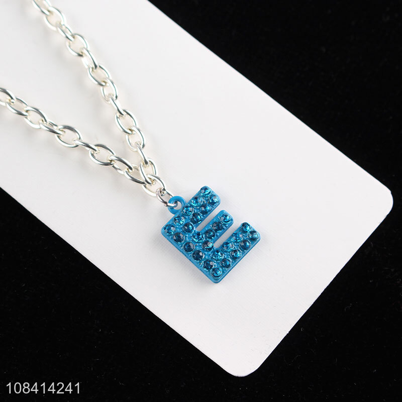 Best price temperament letter necklace girls accessories