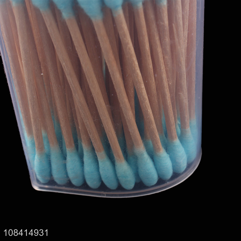 Factory supply 200 pieces bamboo stick cotton swabs makeup remover swabs