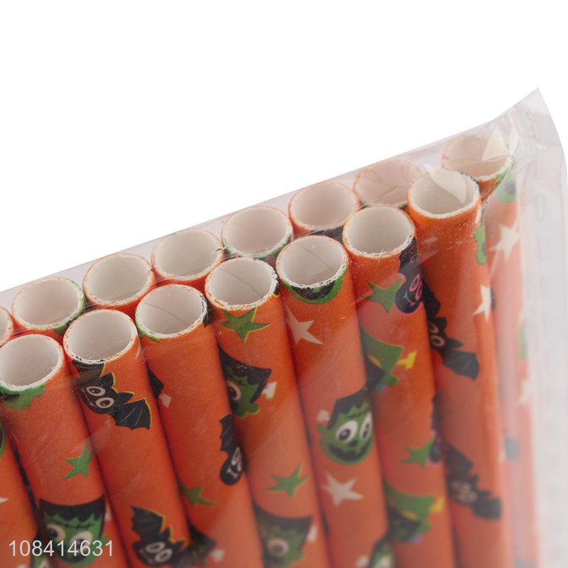 Wholesale 20 pieces disposable straws eco-friendly paper straws for beverage