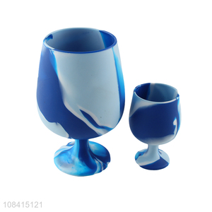 Factory direct sale silicone goblet wine glasses