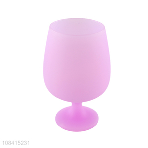 Factory price purple silicone wine cups 260ml goblet