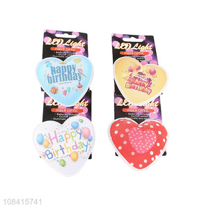 China manufacturer fiber-optic led heart light birthday party decorations