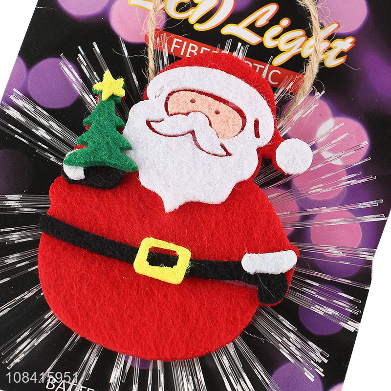 Wholesale fiber-optic led flashing Christmas hanging ornament for Xmas tree