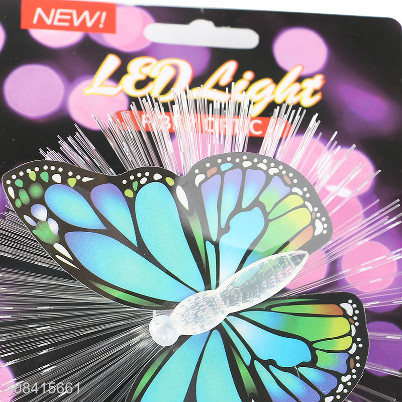Wholesale fiber-optic led bufferfly light Christmas ornament party favors