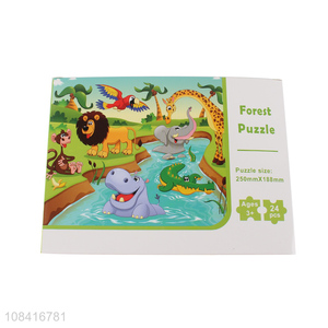 Factory price 24 piece children <em>puzzles</em> cartoon jigsaw