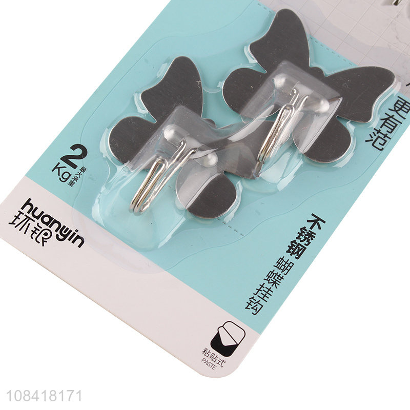 Factory wholesale stainless steel butterfly sticky hooks