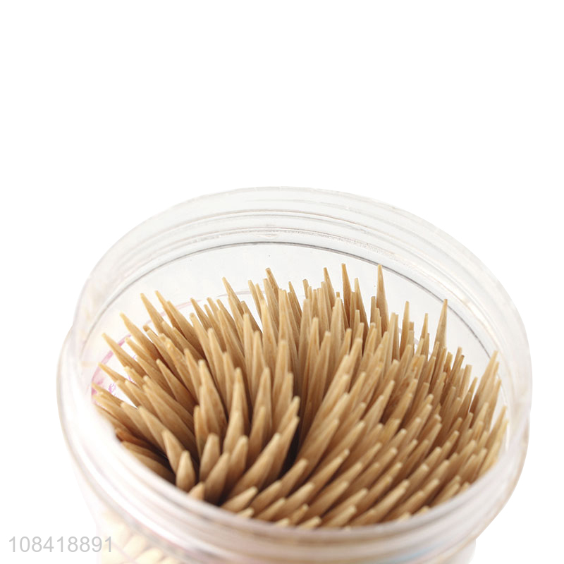 Hot sale household natural bamboo toothpicks with toothpick holder