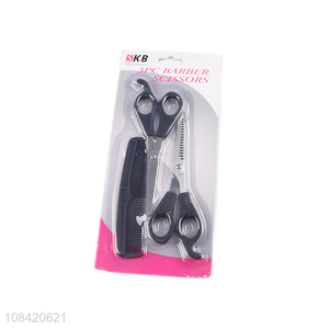 China wholesale 3pieces professional barber scissors for hair cutting