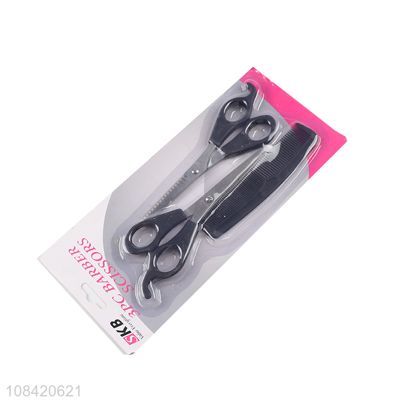 China wholesale 3pieces professional barber scissors for hair cutting