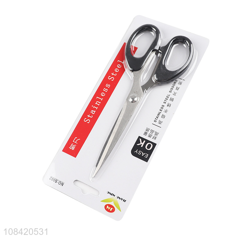 Online wholesale black stainless steel office scissors for stationery