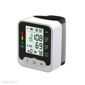 Custom logo voice broadcast automatic wrist blood pressure monitor with crrying case