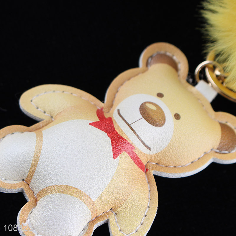 China imports lovely fluffy fur pompom key chain handbag pendant