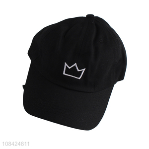 Hot sale 100% cotton corduroy baseball cap with crown embroidery