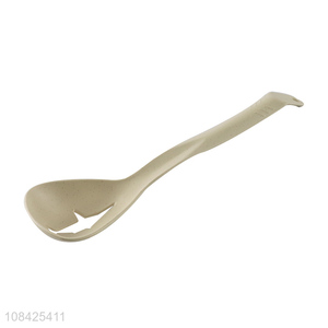 Good quality wheat straw pp material slotted spoon for kichen