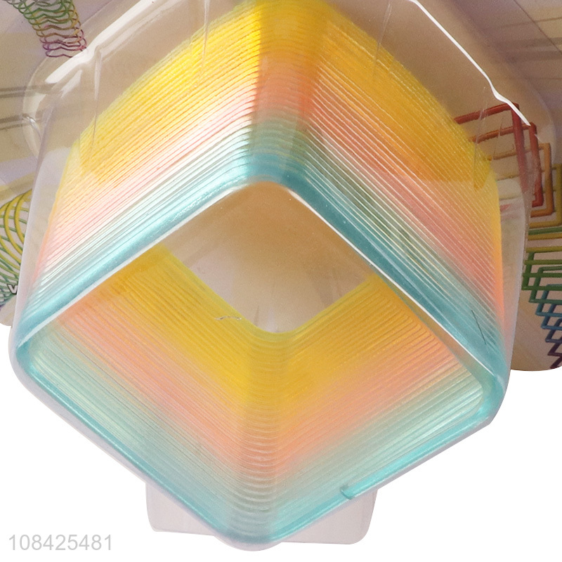 Good quality square plastic rainbow spring party favors for kids adults