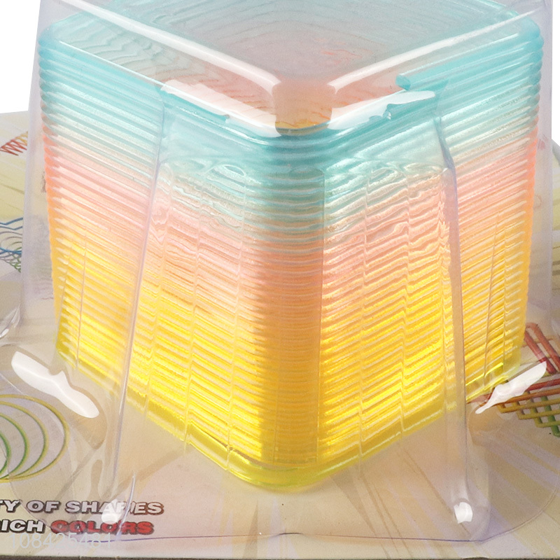 Good quality square plastic rainbow spring party favors for kids adults