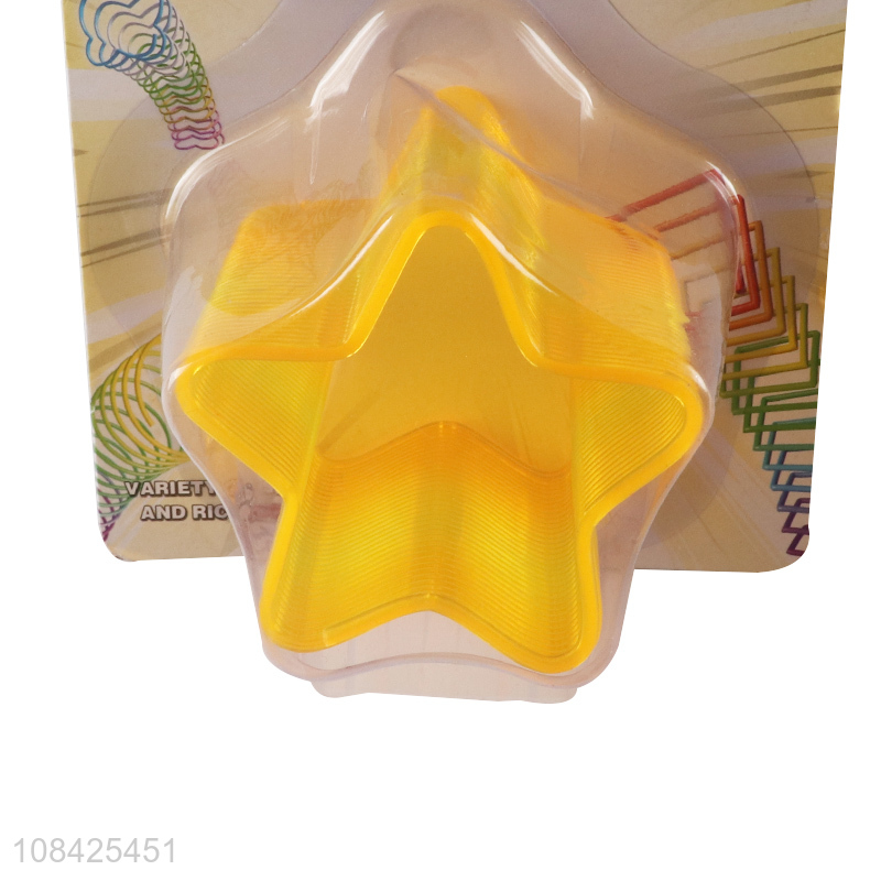 Wholesale star shape rainbow spring magic raibow coil for kids age 3+