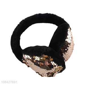 Hot selling fashion sequins warm earmuffs for girls