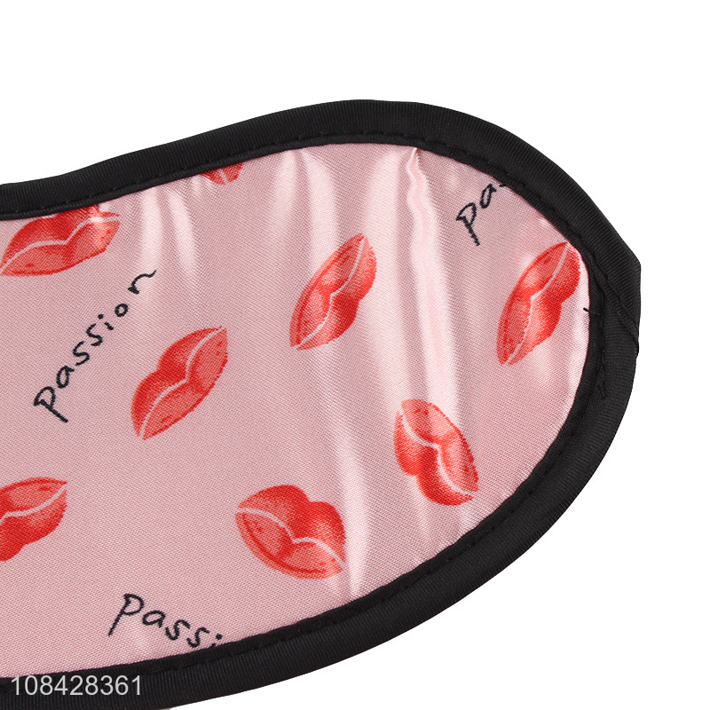 Factory price fashion satin printed eye mask for ladies