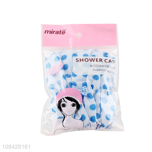 High quality waterproof shower cap bow-knot bath cap