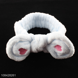 New products girls flannel shower headband for sale