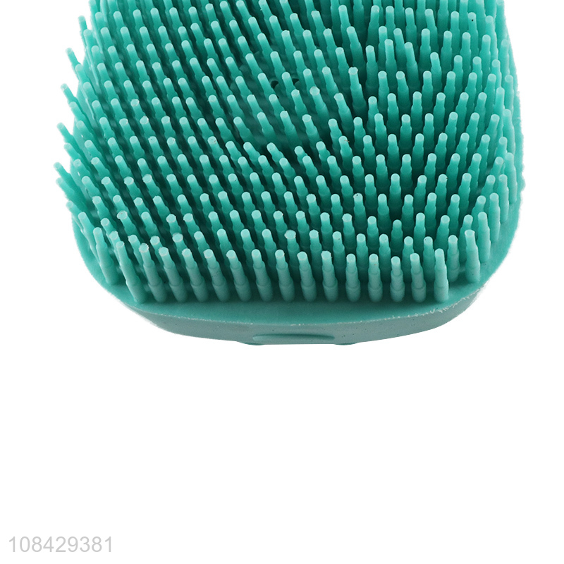 Wholesale soft silicone massage bath brush pet dog scrubbing brush