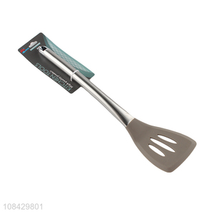 Wholesale non-stick heat resistant silicone slotted spatula cooking utensil