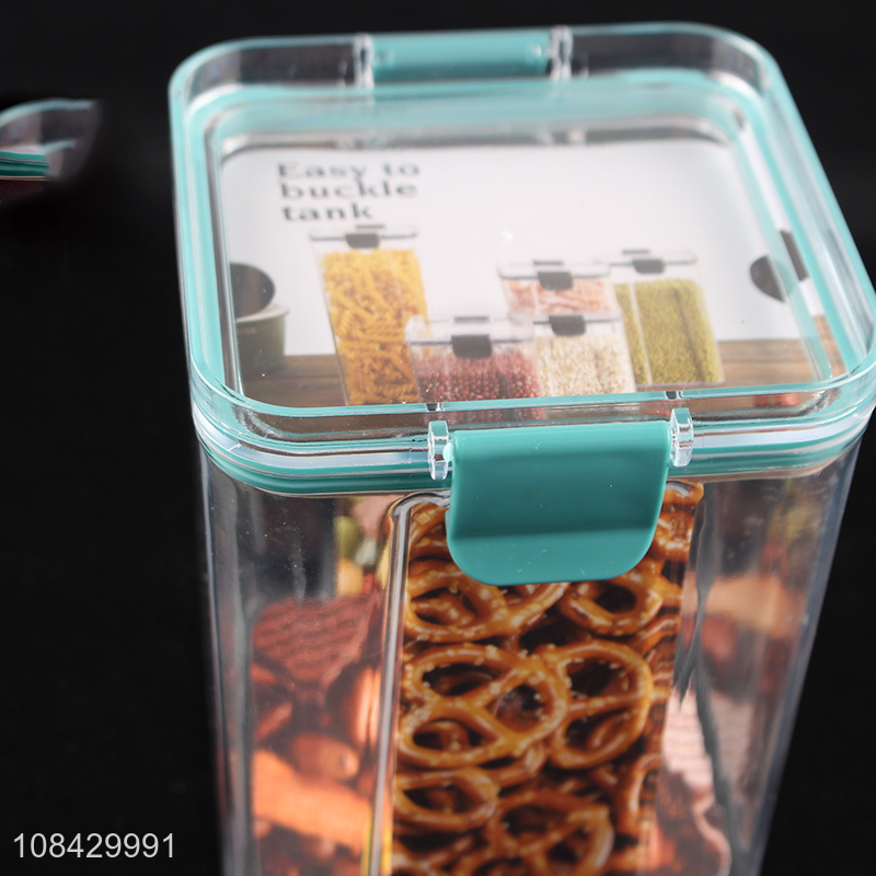 New-style airtight dry food storage jars plastic canisters for cookies