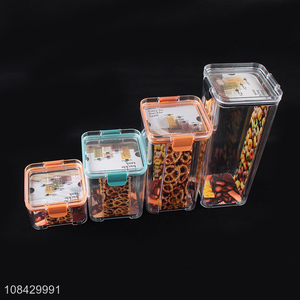 New-style airtight dry food storage jars plastic canisters for cookies