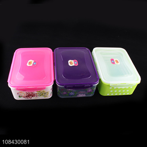 High quality plastic food storage container refrigerator food crisper set