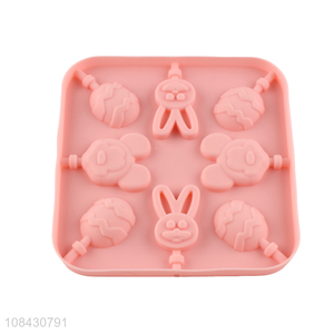 Recent design food grade non-stick silicone lollipop molds chocolate molds
