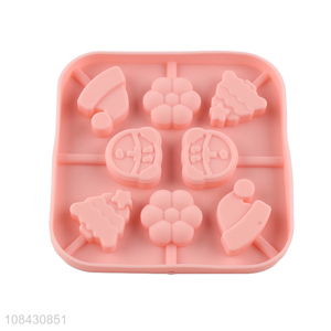 Hot selling easy-release silicone lollipop molds Christmas candy molds