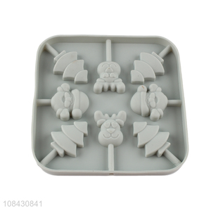 Wholesale food grade non-stick silicone chocolate molds Christmas candy molds