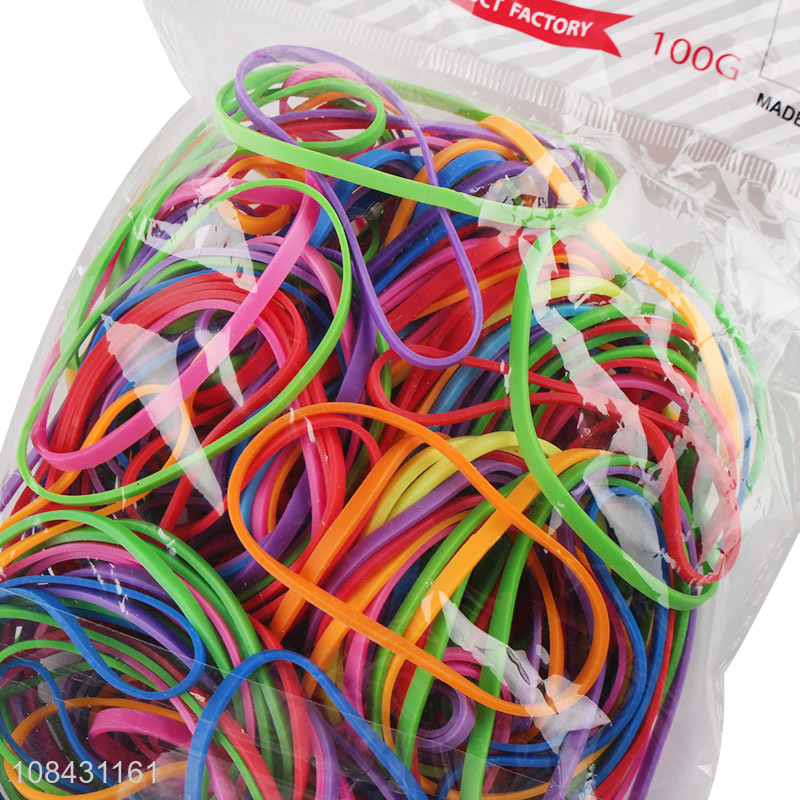 Factory supply colourful high elastic rubber band for office