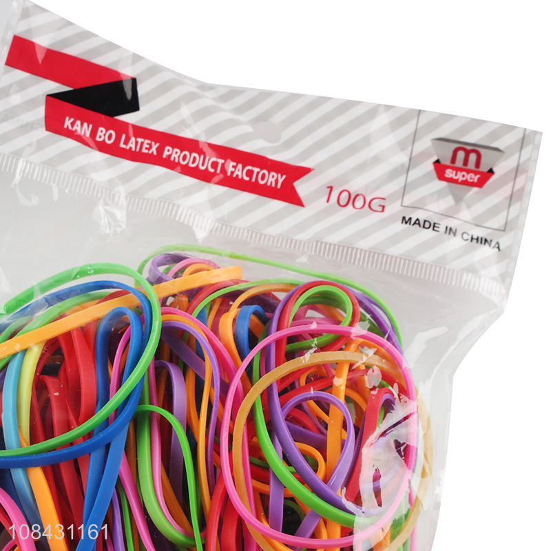 Factory supply colourful high elastic rubber band for office