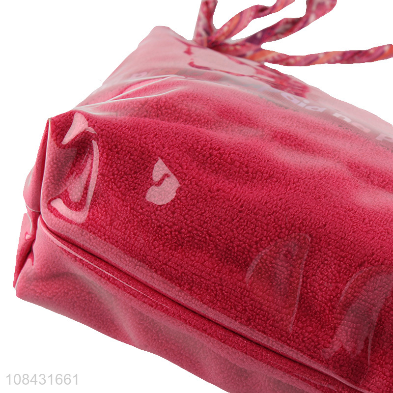 China wholesale red portable cosmetic bag makeup bag