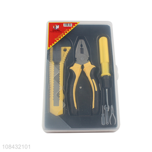 China supplier plastic boxed multifunctional hand tool set