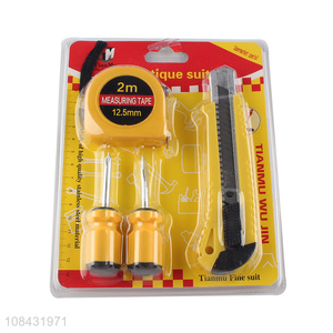 Factory direct sales tape measure screwdriver utility knife set