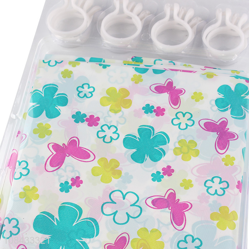Factory direct sale plastic waterproof printed bath curtains