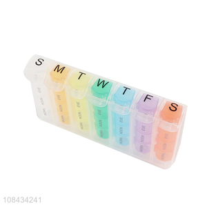 Yiwu direct sale creative high capacity plastic pill box