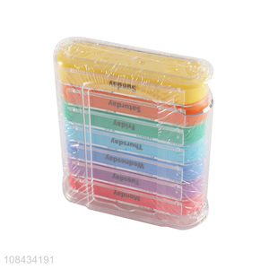 Factory wholesale creative drawer type 7 days pill boxes