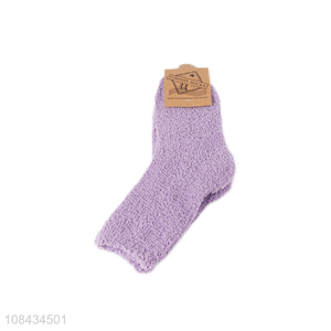 Hot selling winter warm soft socks girls socks wholesale