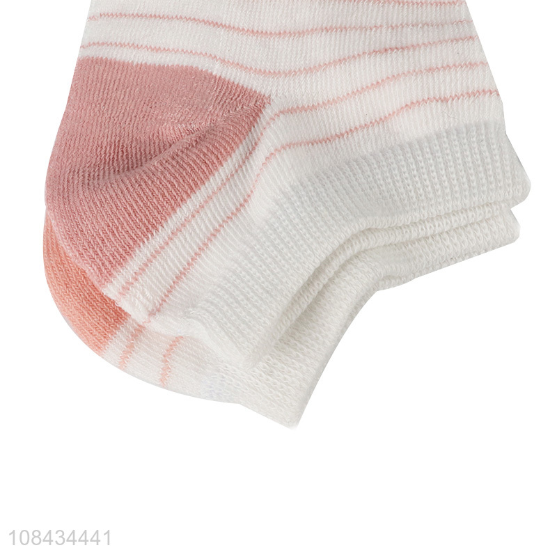 Factory wholesale cute breathable stripe socks ankle socks