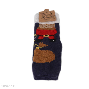 China supplier winter fleece socks ladies warm socks